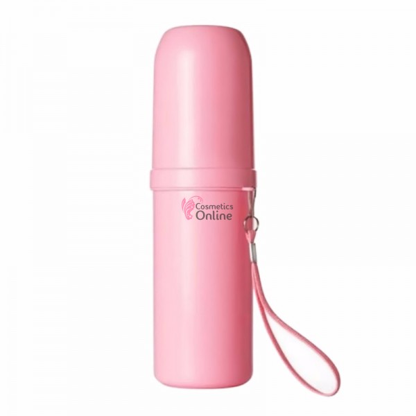 Suport pentru pensule de make-up din plastic rotund Roz 6B